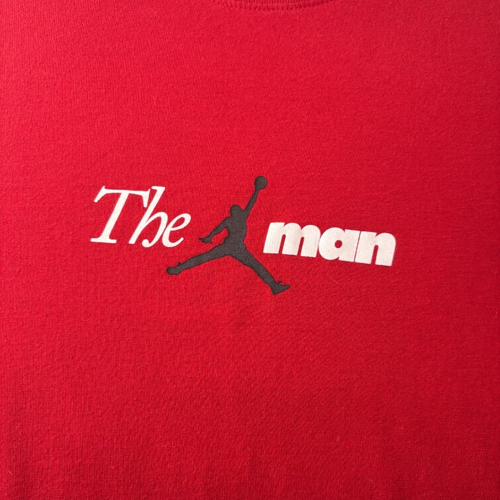 Nike Air Jordan Red Jumpman The Man Tee Shirt for Men Size Large